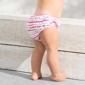 Aden + Anais Ruffle Bloomer - Stripe Berry Shibori